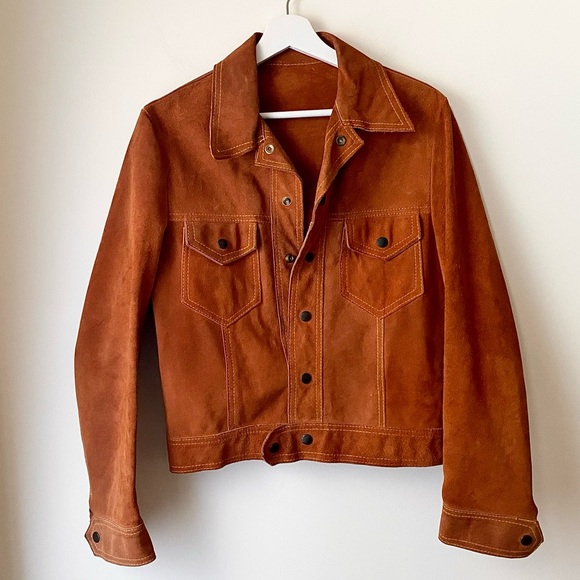 Boxy Brown suede jacket - Picture 6 of 15